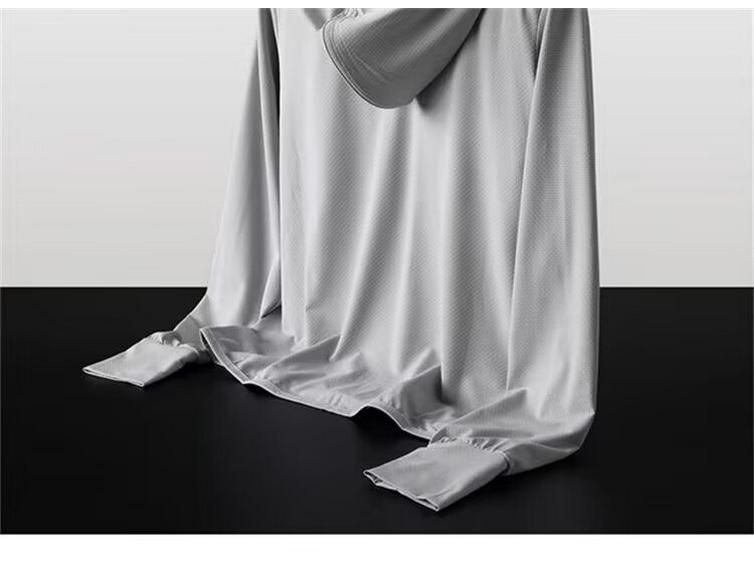 2025 Men's Ice Silk Mesh Summer Sun Protection Jacket, Thin, Loose, Plus Size, Breathable, Outdoor Wear.