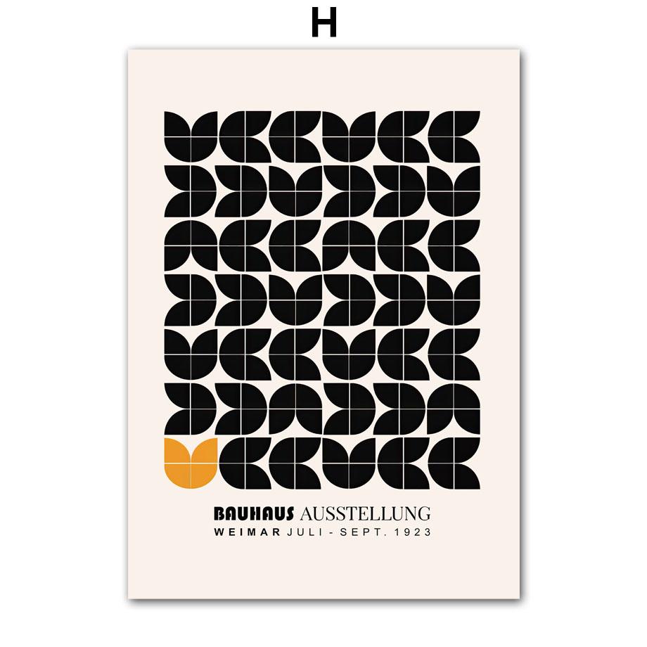 Bauhaus Lines Geometric Figure Wall Art Posters Prints Nordic Abstract Canvas Painting Hotel Bar Pictures For Living Room Decor