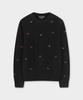 BROOKS BROTHERS Wool Elbow Patch Crewneck Sweater (Black) (Bbwrmmf403)