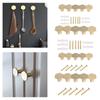 5 Piece Nordic Style Hexagon Brass Cabinet Knobs Cupboard Handle Polished Door Handles Pulls