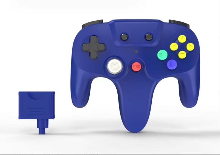 2.4GHz Wireless Controller for N64 Gamepad for N64 Console Built-in Vibration Motor & Turbo Function N64 Joystick