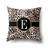 Polyester Pillow Case Decorative Leopard Print Home Furnishing 26 English Letter Printed Pillow Case