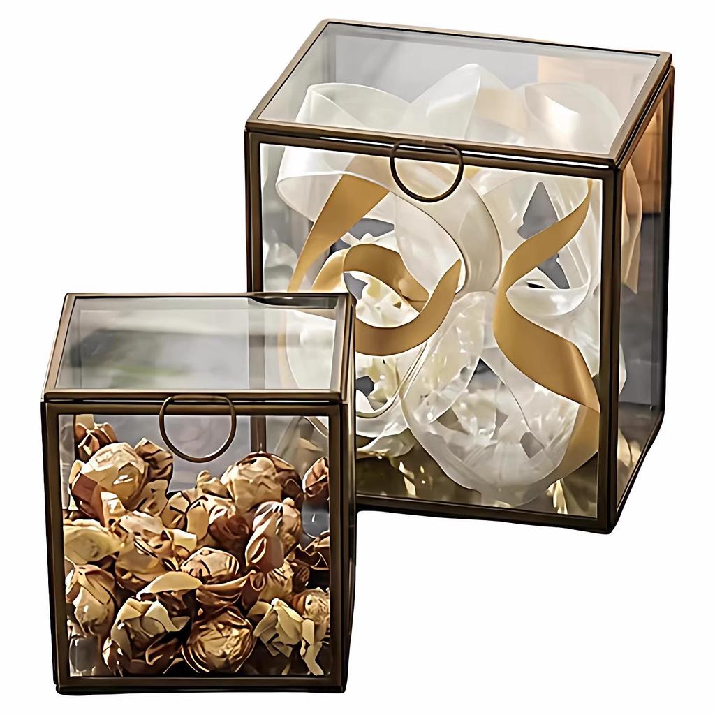 Nordische Glasglocke Schmuck- und Kosmetik-Aufbewahrungsbox