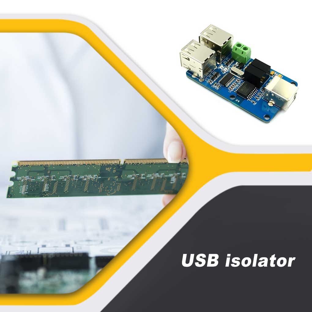 USB-Isolator Solides ABS Leichtes Isolationsmodul Korrosionsbeständigkeit Gekoppelte Schutzplatte Stromversorgung