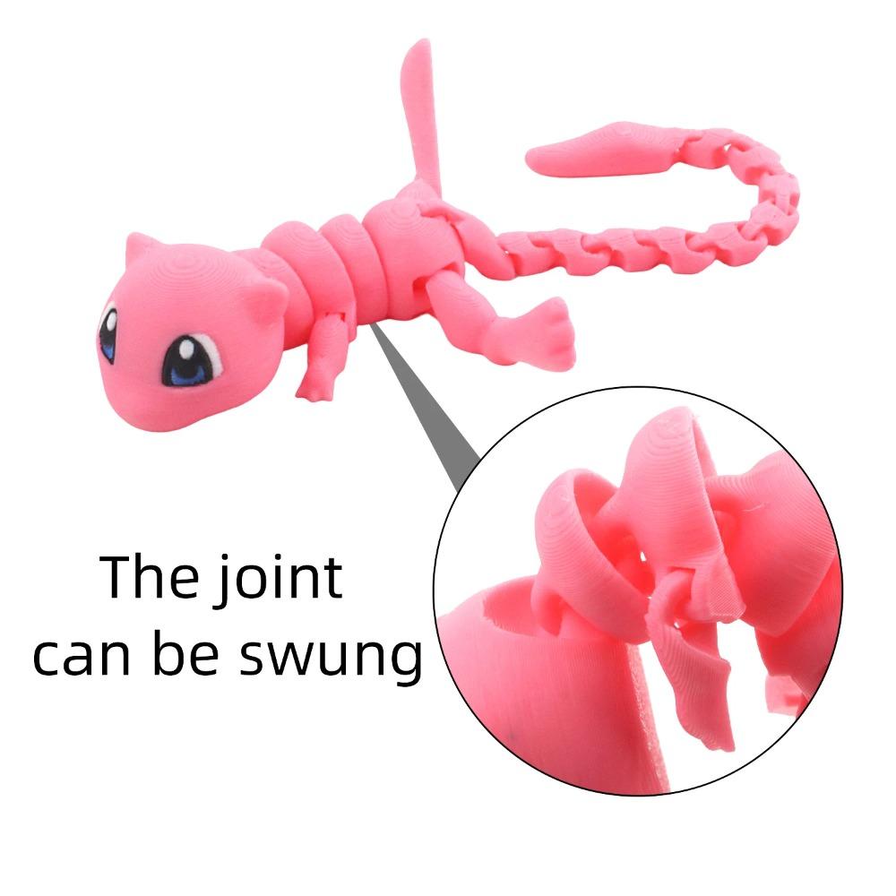 Highly Detailed 3D Printed Feline Animal Images, Joint Swinging, Office Decoration and Stress Relief