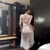 European and American Sheer Lace Nightgown Lingerie Dress - Women's Sexy Stage Uniform Nightwear