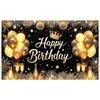 Birthday Event Display Luxurious Birthday Photo Background Display Golden Crown Birthday Party Banner For Private Party