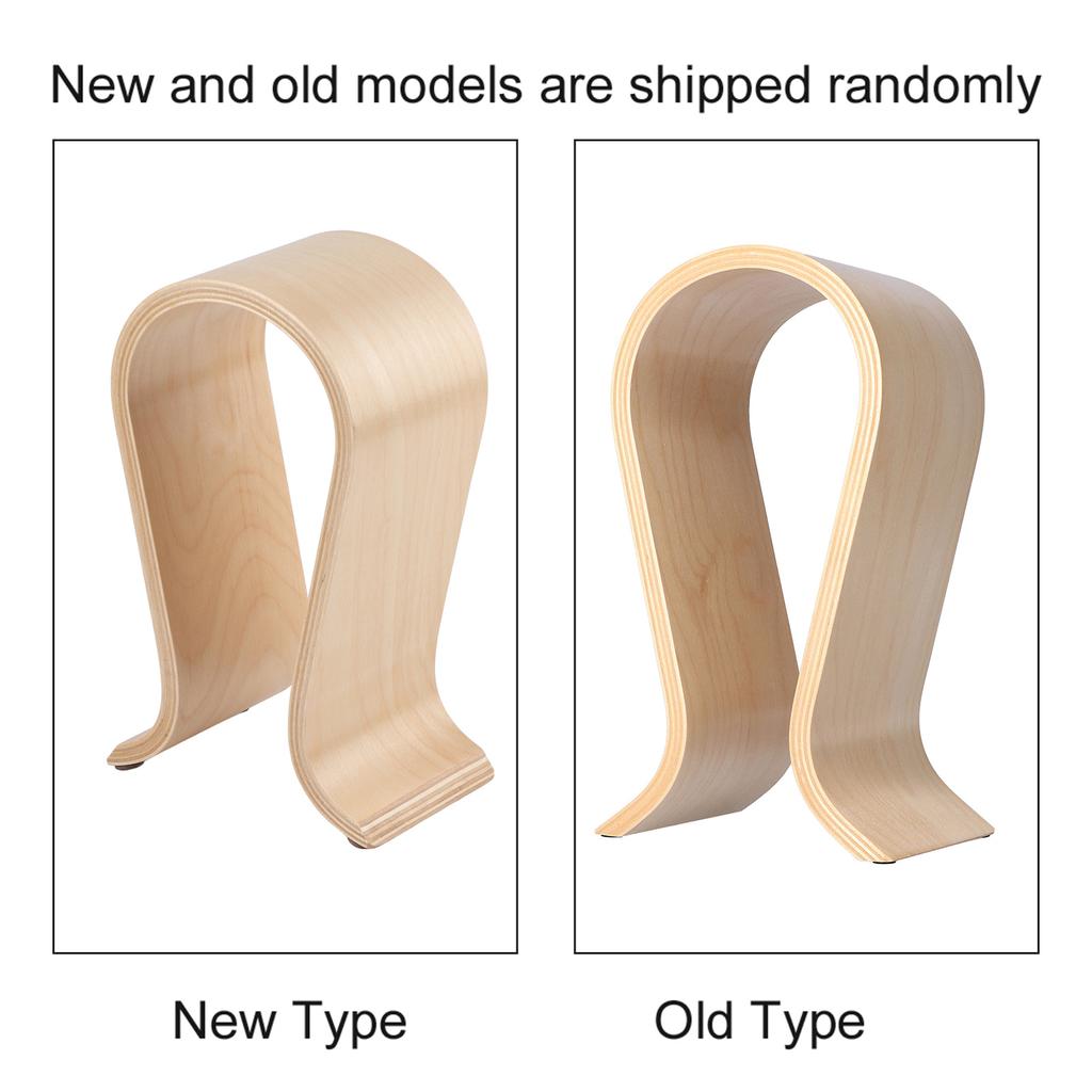 Earphone Hanger U Shape Simple Wooden Stable Arch Headphone Stand with Rubber Feet for Office Studio Bedroom Desktop
