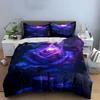 Glowing Rose Art Decor Set Soft Comfortable Duvet Cover Bedding Set Included 1*Duvet Cover & 2*Pillowcases, Gift