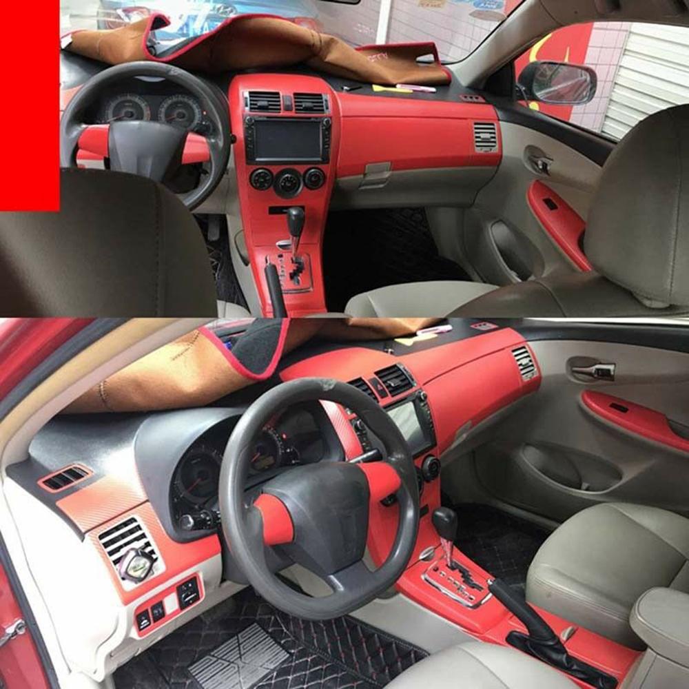 Car Interior Full Set Carbon Fiber Sticker Trims For Toyota Corolla 2007-2013 - Foto 10