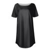 Women's Fashion Casual Positive Shoulder Round Neck Color Short Sleeve Pullover T-Shirt Top