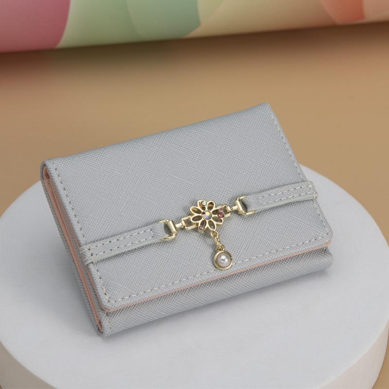 Fresh Chain Women's Wallet Cartoon Student Thin Wallet Cute Clip Bag Change Bag Women's Short Style