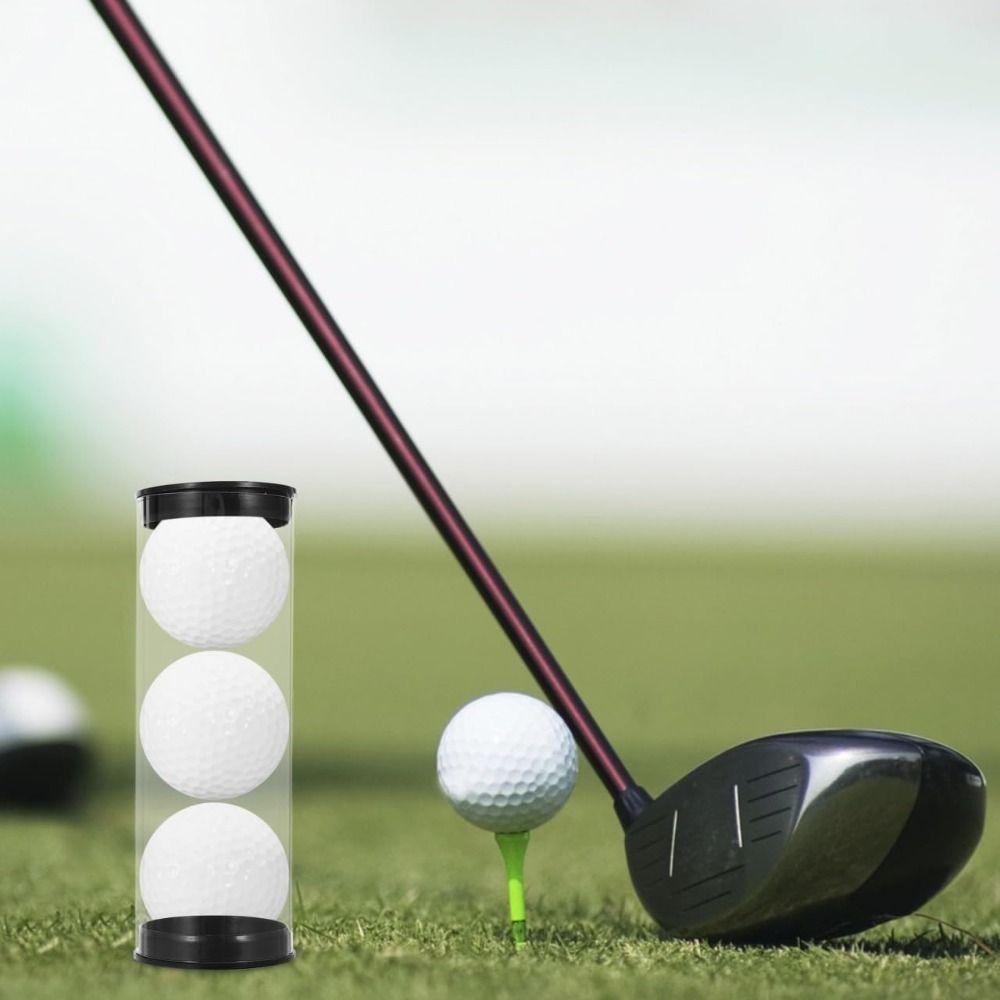New Transparent Golf Ball Holder Tube Round Plastic Golf Ball Container Golf Ball Carrier Collectors And Enthusiasts