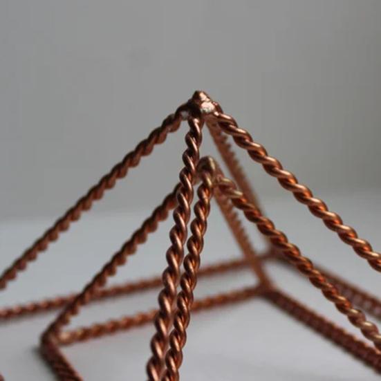 Metal Wire Energy Pyramid Decoration Cube of Power 188 MHz Tensor Style Pyramid Promotes Health Enhances Fields Space Purifying Healing Pyramid