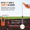 Underground Cable Locator, 3 FT Max. Detection Depth, Wire Tracer Break Detector Finder with Earphone, 1000 FT Max.Detection Length Cable Tester for
