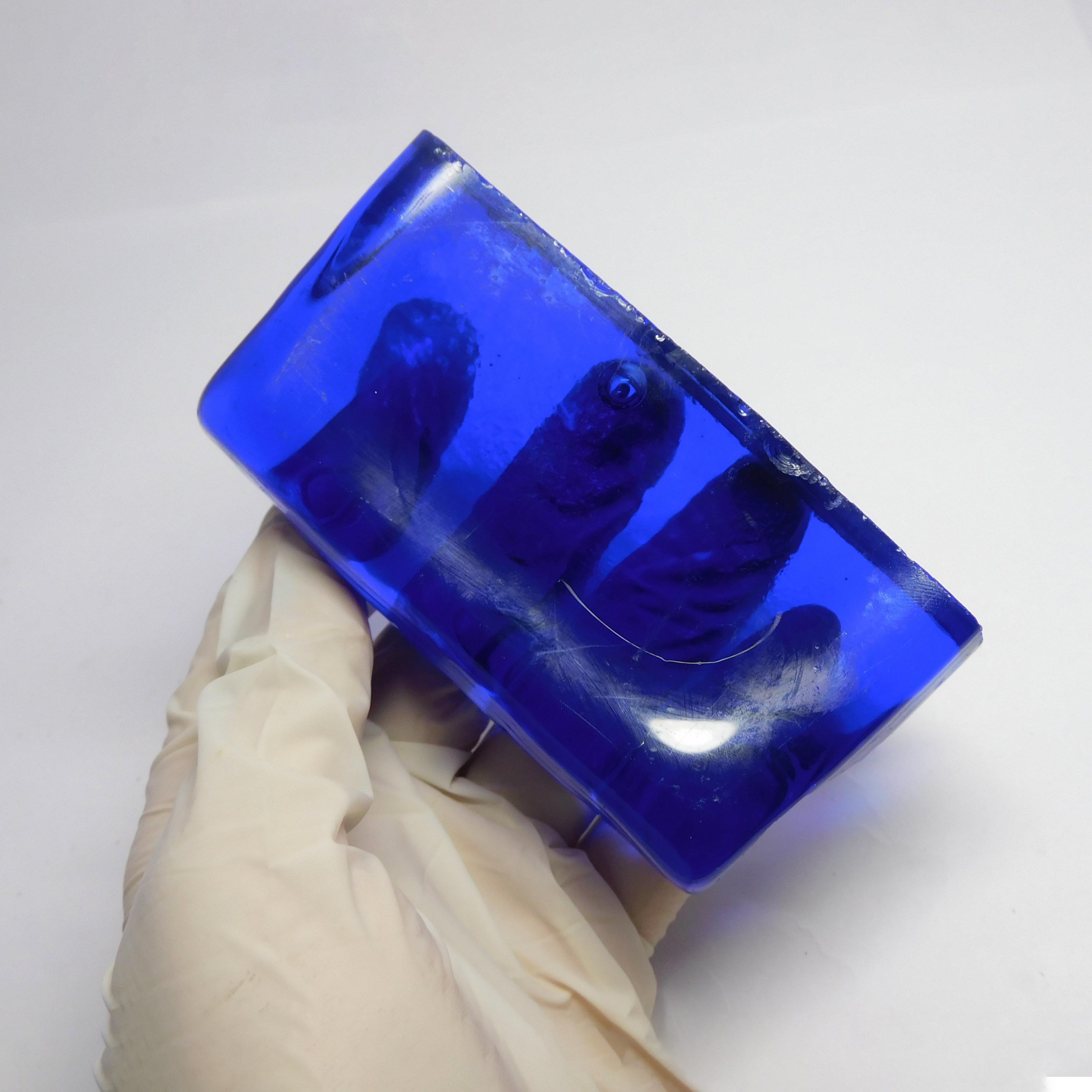 

Natural Rough Sapphire Blue 1749.85 Ct CERTIFIED Uncut Gemstone Free Delivery p-4034-h 98.4 mm approx синій