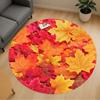 1pc Autumn Leaves Round Chair Mat Area Rug - Non-Slip, Floor Mat for Office, Bedroom, and Indoor Decor C1125179