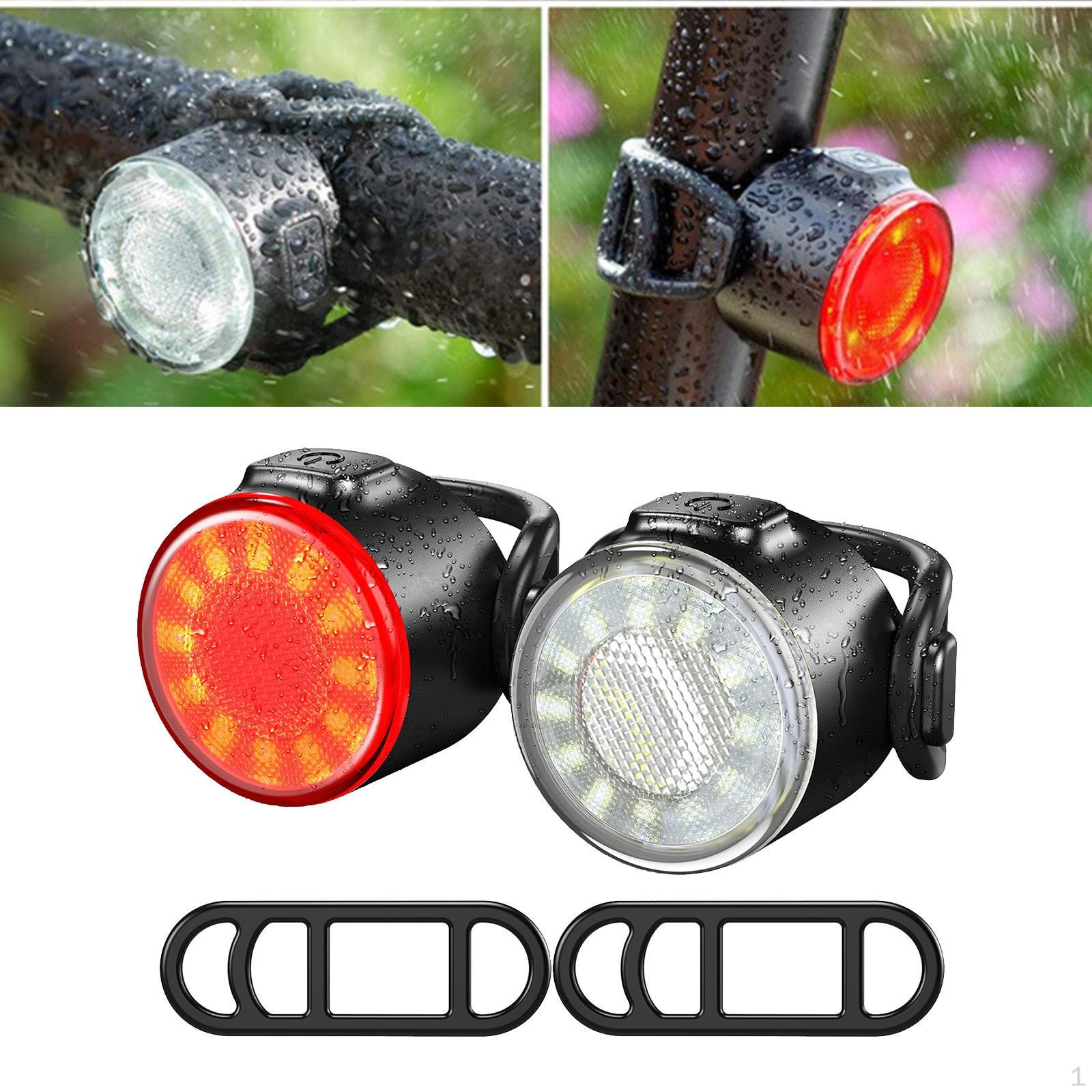 

Водонепроницаемая светодиодная лампа для велосипеда, передняя головка + задний фонарик