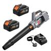 Leaf Blower Cordless with 2 X 4000mAh Batteries & Charger, 36V Lightweight Garden Blower with 1000W Brushless Motor