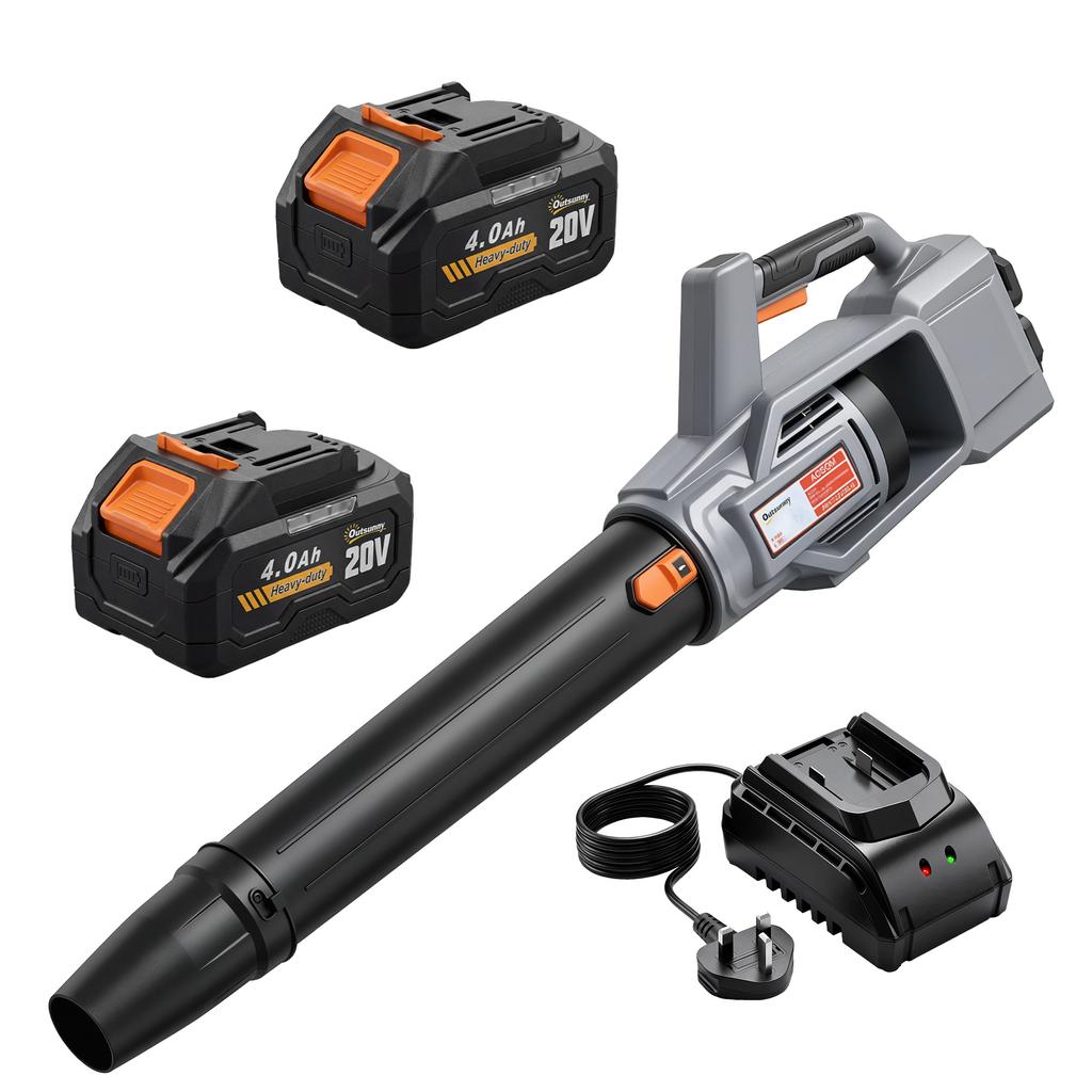 Leaf Blower Cordless with 2 X 4000mAh Batteries & Charger, 36V Lightweight Garden Blower with 1000W Brushless Motor
