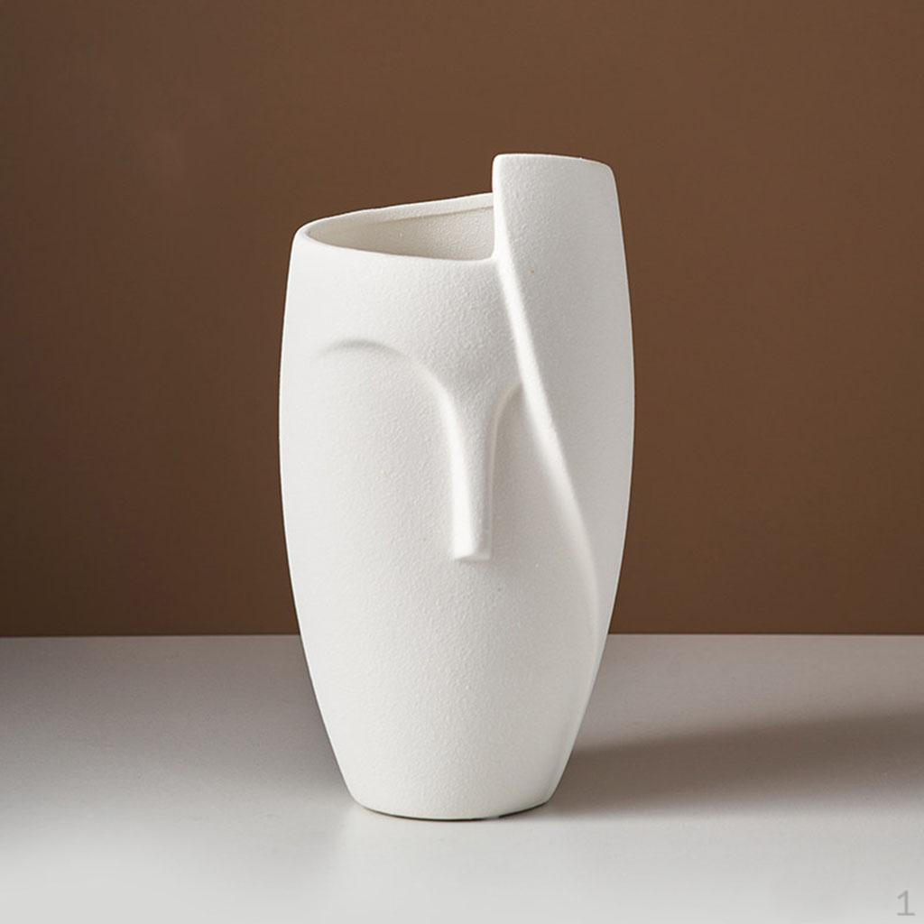Ceramic Vase, Modern Nordic Minimalist Abstract Vase Exhibition Space Decorative Figure Head белый