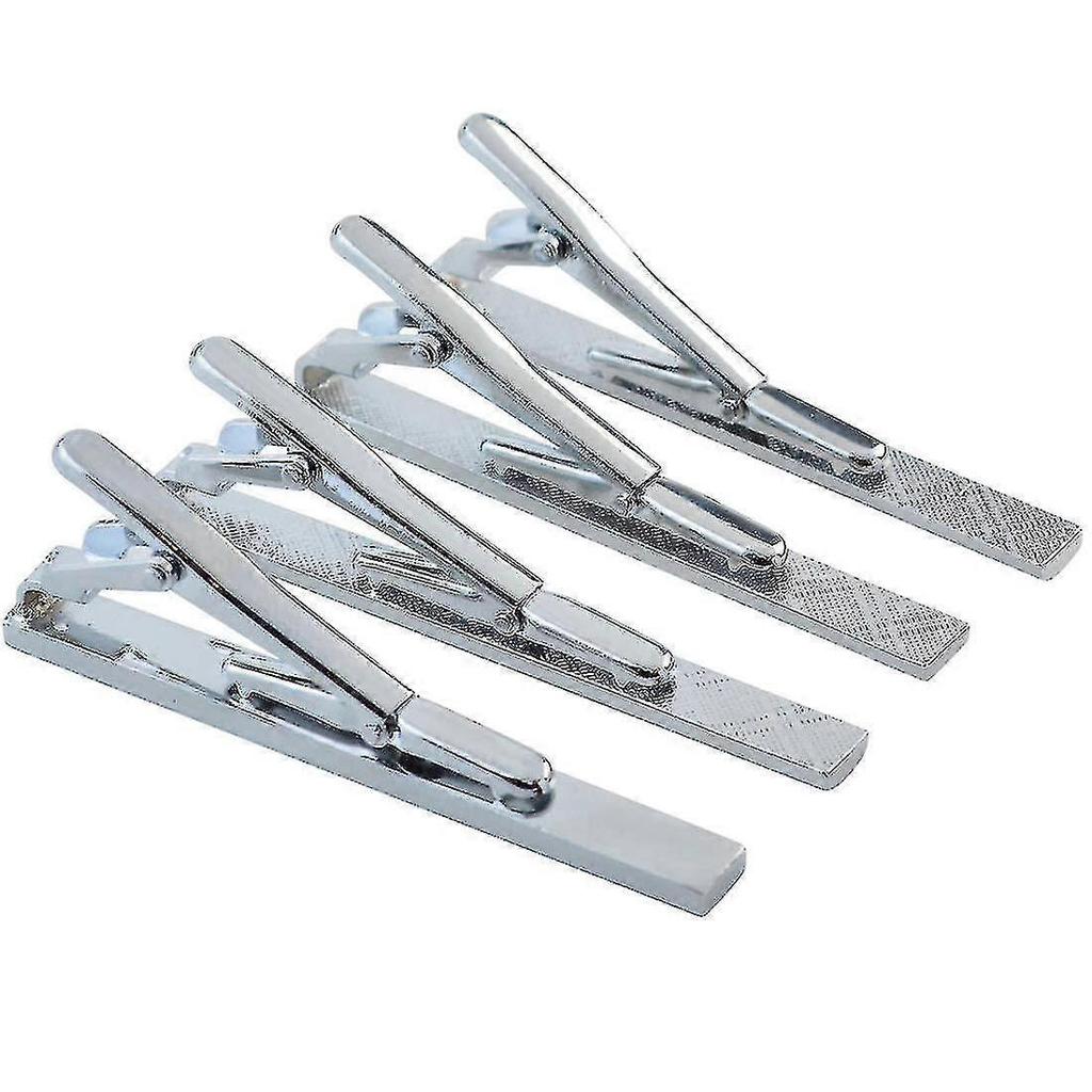 4pcs Tie Clip,tie Pin Men's Tie Clip,silver Tie Clip Clip Clip Set,2.3 Inches Metal Buckle yu