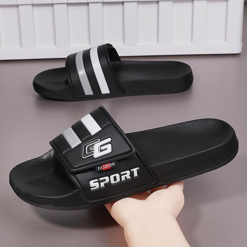 Summer slippers one-word casual non-slip outdoor household raw letter G shoes