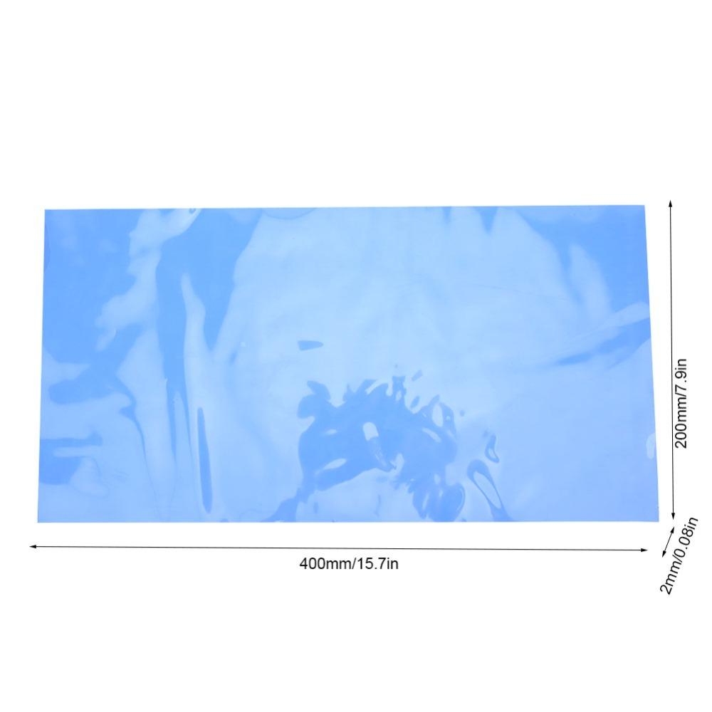 Silicone Thermal Conductivity Pad 200x400x2mm Blue Heat Conduction Sheet Insulation Elasticity Thermal Pad LED Industry