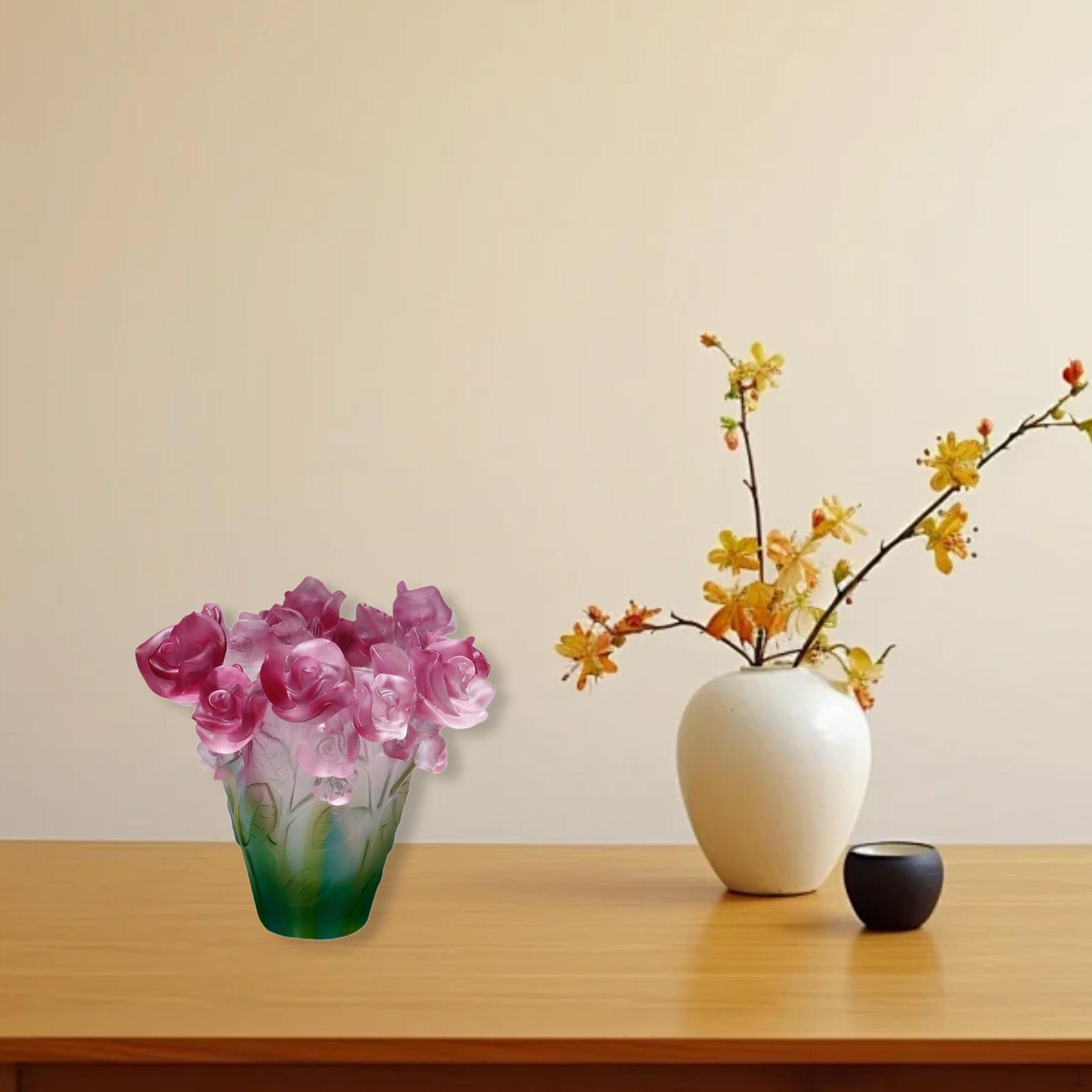 

Художественный стеклянный контейнер для благовоний и благовоний на столе красный