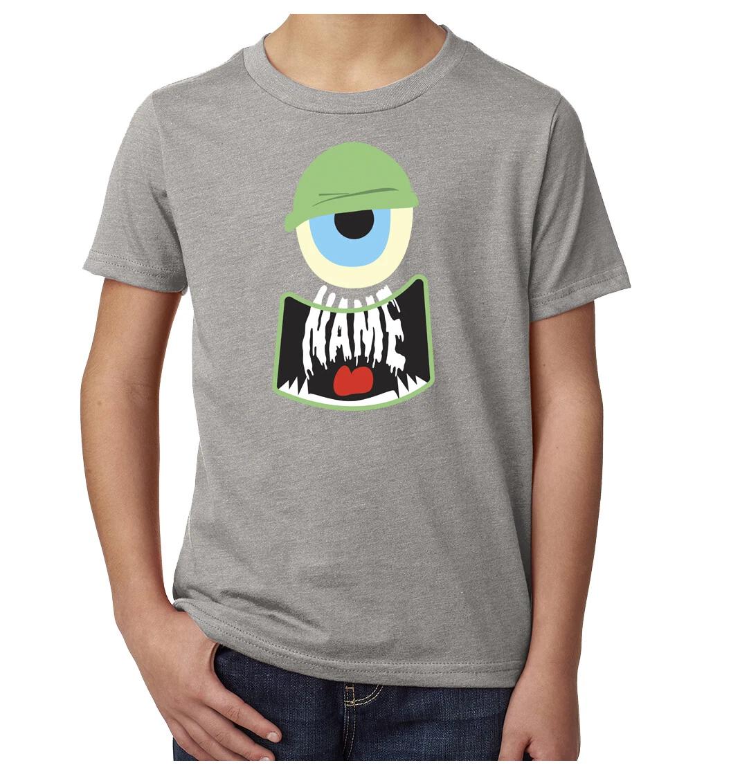 Custom Monster Face T-Shirts, Funny Graphic Tees, Halloween Kid s Tops! L