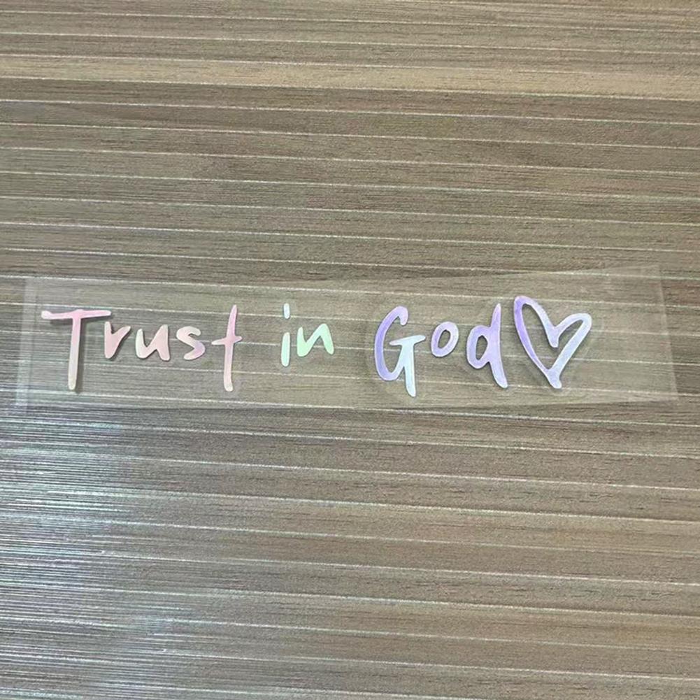 Car Sticker Trust In God Believe In God Rearview Mirror Stickers Funny Creative Stickers For Car Motorcycle