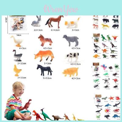 Realistic Solid Dinosaur Model Toys For Kids Jurassic Animals And Insects Farm Ocean Playset