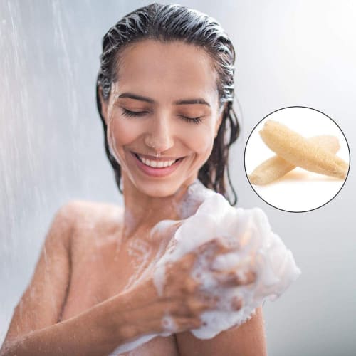 Natural Loofah, Multi-Purpose Loofah Sponge, Loofah Scrubber, 3-Pack, Dish Brush, Dishwashing Brush, Kitchen Supplies, Gentle on Hands, Non-Greasy, So