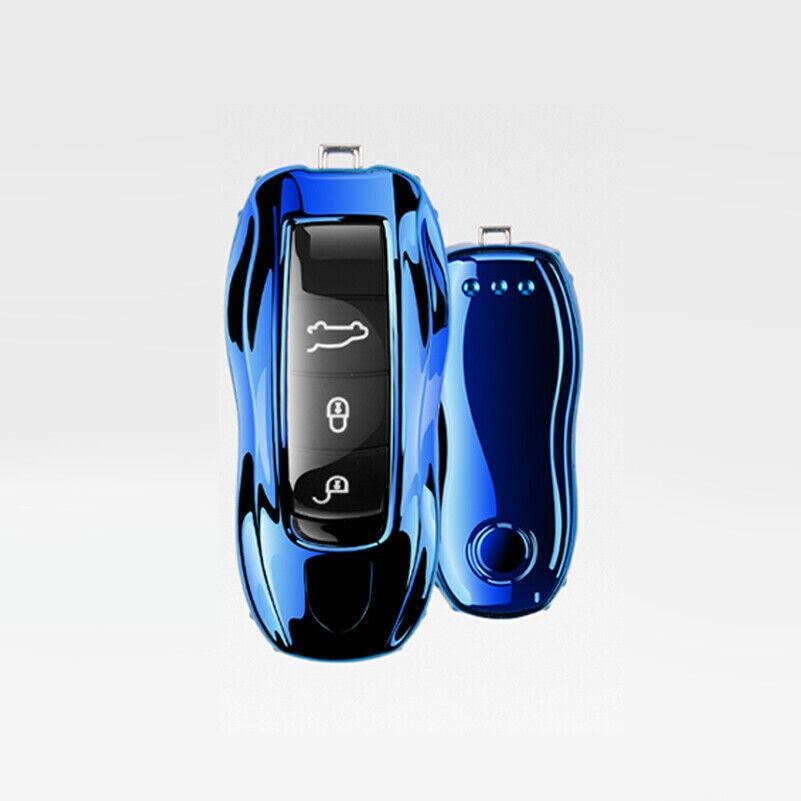 Soft TPU Car Remote Key Cover Case Fob Shell For Porsche Panamera Cayenne Macan