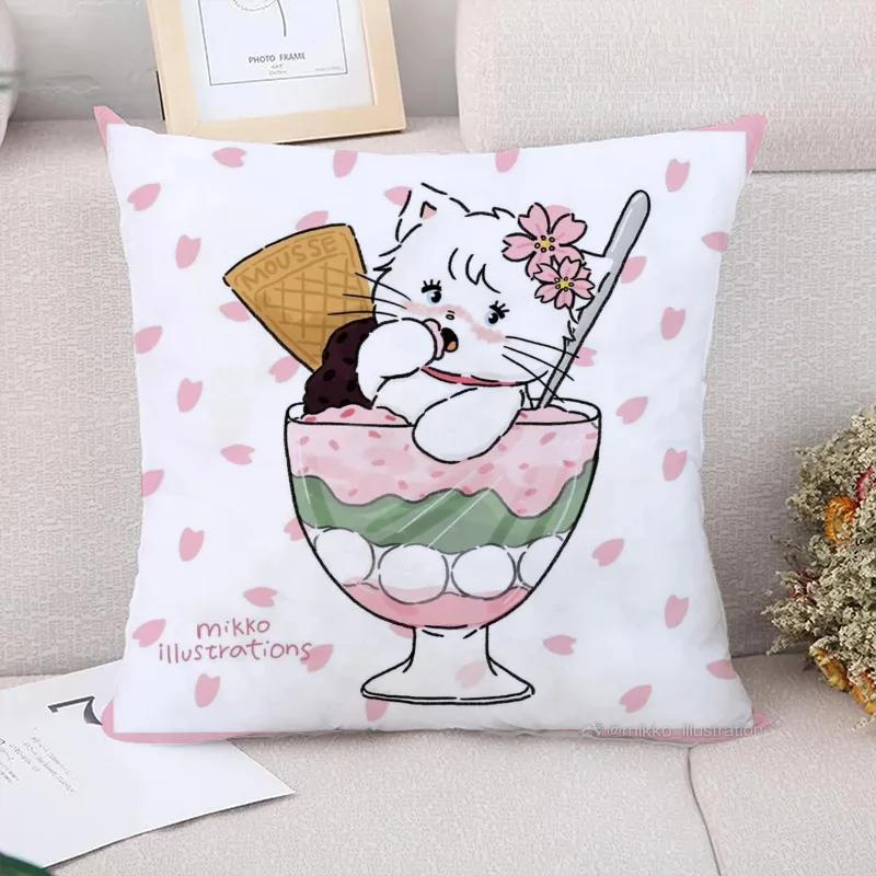 Decorative Cushions for Sofa Mikko Illustrations Cushion Covers Couple Pillow Pillowcases  Car Decoration Fall Decor Cover