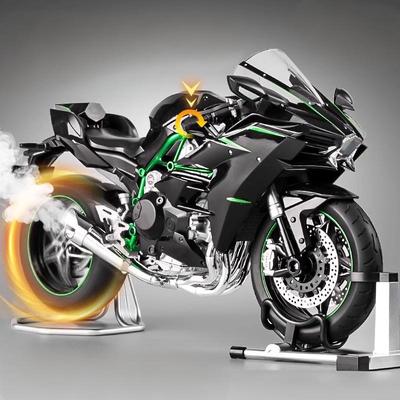 Sprej 1:6 Kavvasaki Racing Ninja 500 H2R Motocykl Simulace Zvuk Světlo Rychle a Zbësile Dětský Dárek Sběratelská Hodnota Displej
