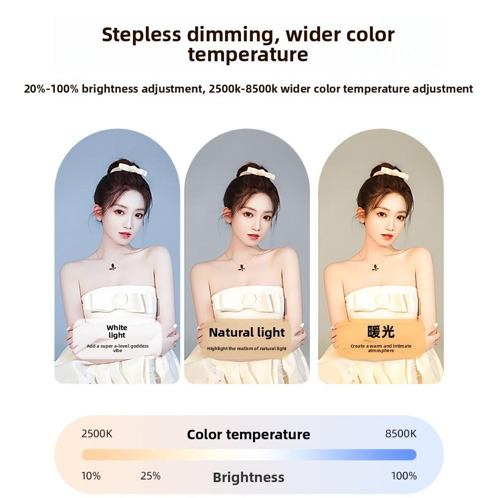 Handheld Selfie Fill Light Rechargeable Phone Fill Light Practical LED Video Light  Outdoor