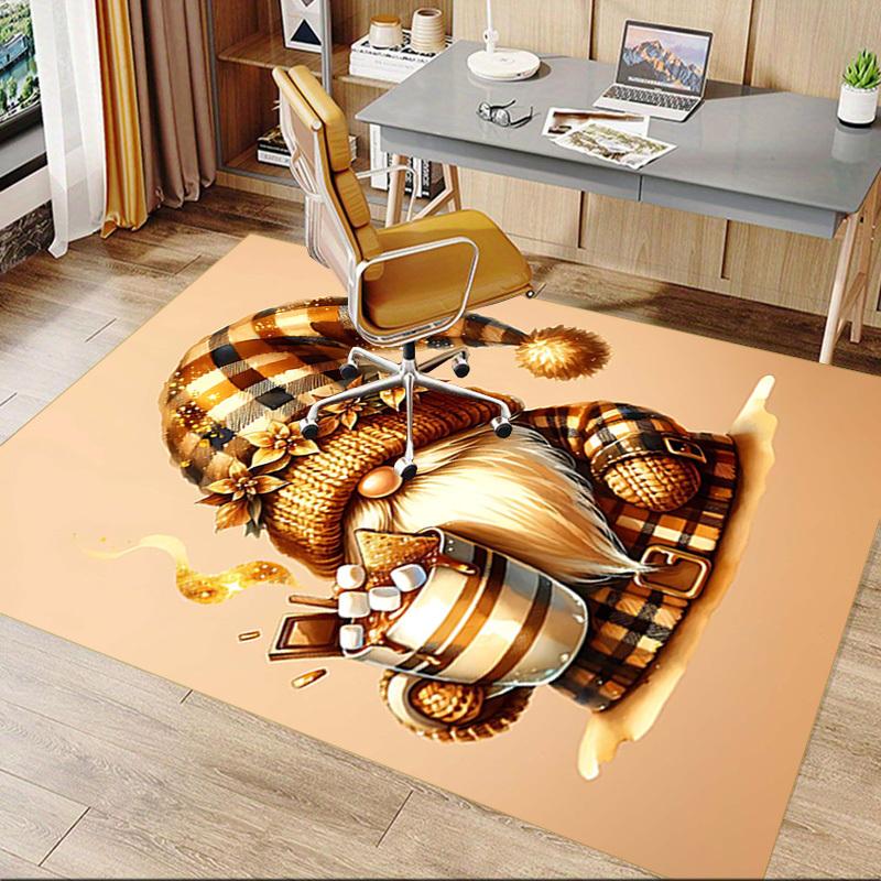 1PC Gnome Coffee Non-Slip Floor carpet, suitable for Office, bedroomand playrooms. It can also be used as a sofa footrest cover-T91