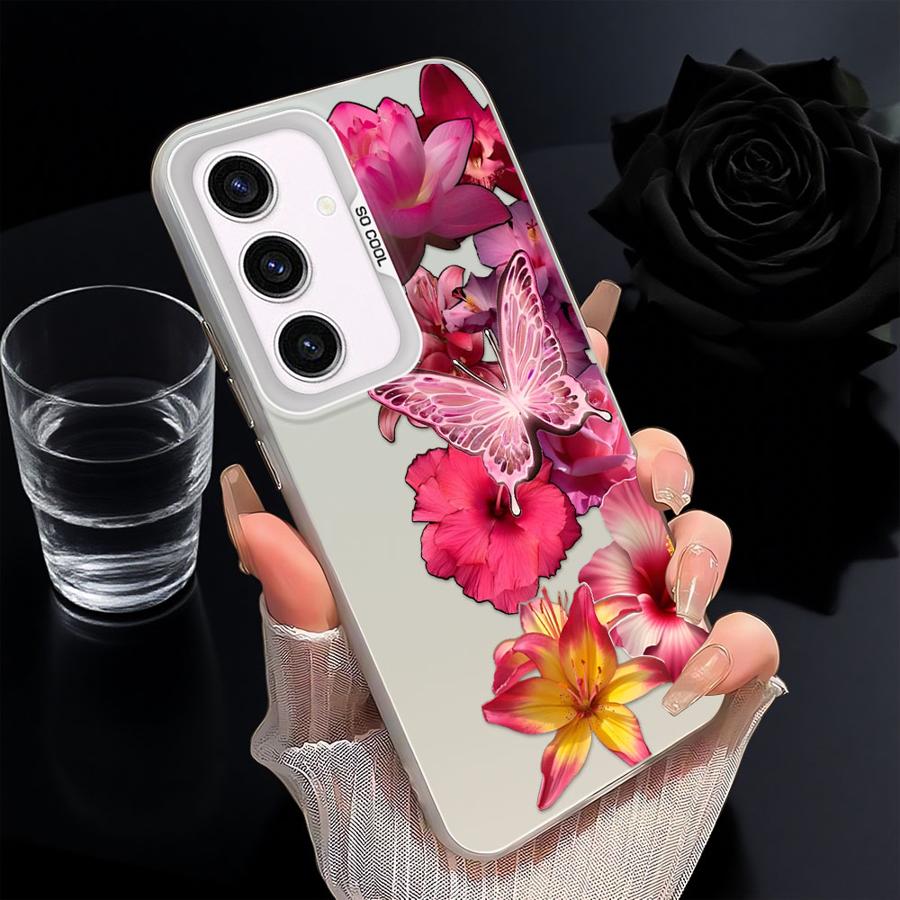 Cartoon Flower Art Case for Samsung Galaxy A12 A13 A32 A36 A16 A34 A25 A73 A23 A71 A72 A14 A56 A17 A52 A54 Phone Cover