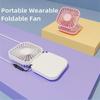 ABS Handheld Fan USB Cooling Fans New Folding Halter Fan  Girls