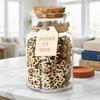 Glass Gift Jar 200 Pcs Pieces Gift Jar Wooden Cutout Letter for Office Desk Home Decor