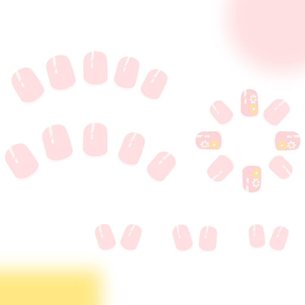 Quadratische Aufklebenägel Blume Falsche Nägel Aufklebenägel in 12 Größen 24 Stück Französische Nagelspitzen für DIY Nagelkunst Dekorationen