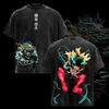 Hot Anime My Hero Academia Midoriya Izuku Print T-shirt Men Women Clothing Cotton Tshirt Retro Washed T Shirt Harajuku Male Tops