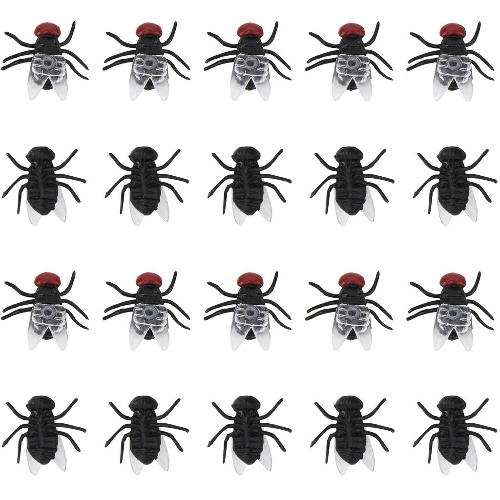 20pcs Plastic Simulated Flies Toy Halloween Party Joke Flies Model Toy Accessory SetFlies