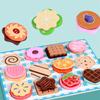 Wooden Dessert Puzzle Toy Set - Colorful Cookie And Pastry Matching Toy Toddler Shape Recognition And Fine Motor Skills