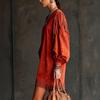 Damen Boho Quastenärmel Kurzkleid Lockerer Schnitt Mehrfarbig für Arbeit und Urlaub