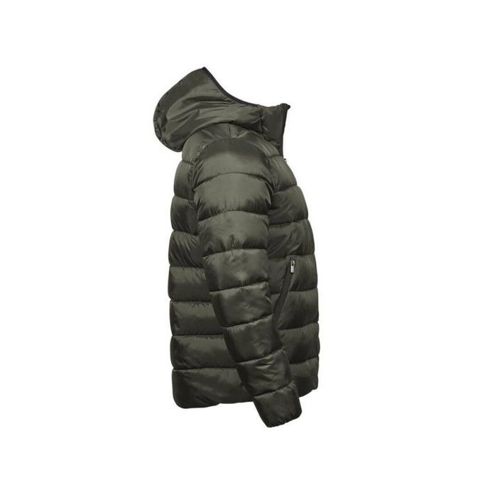 Doudoune à capuche homme Tee Jays en polyester recyclé kaki - - Kaki