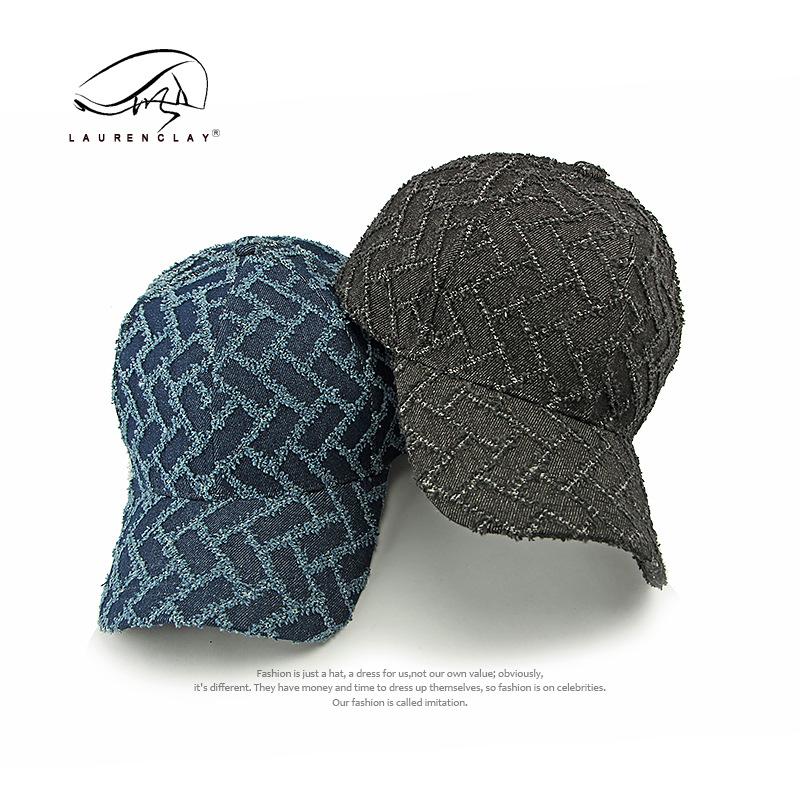 

Fashion Hat Ladies Denim Baseball Cap Soft Top Personality Old Outdoor Sunscreen Shade Cap Tide adjustable чорний