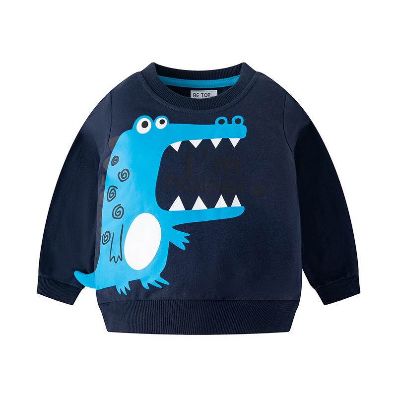 Children s 3D Dinosaur Cartoon Hoodie - Autumn Long Sleeve Top for Boys 110 cm