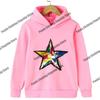 Pink Star Print Children's Hoodie for Boys and Girls - Long-Sleeved and Warm